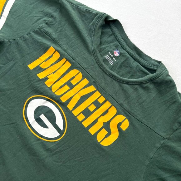NFL Other - Green Bay Packers Youth Large T-Shirt Green Gold NFL Logo Cotton Short Sleeve